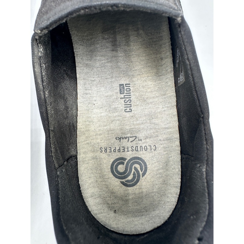 Clarks Cloudsteppers Slip On Women 6.5 Black Good Cushion Soft Casual Flats - Picture 6 of 11